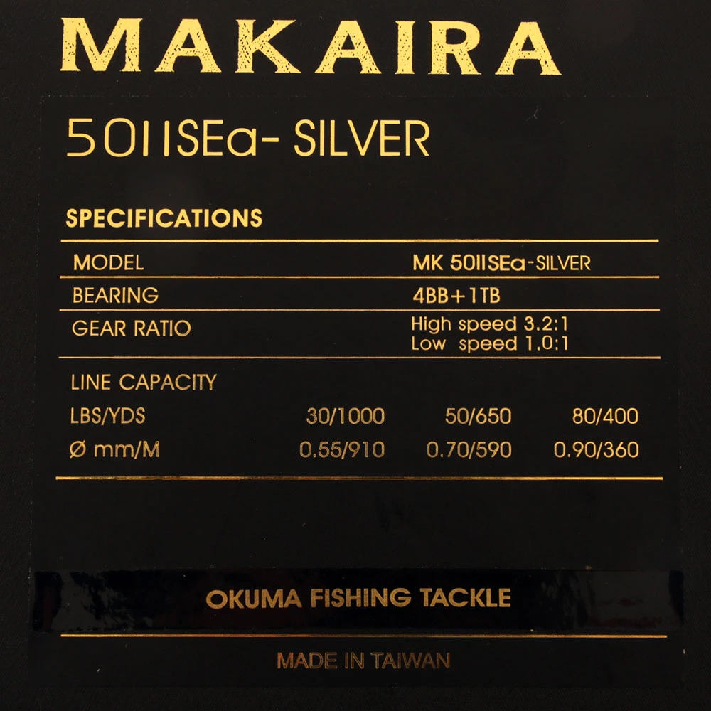 Okuma Makaira 50 2-Speed Open Top Game Reel Silver 4 Okuma Makaira 50 2-Speed Open Top Game Reel Silver - Image 2