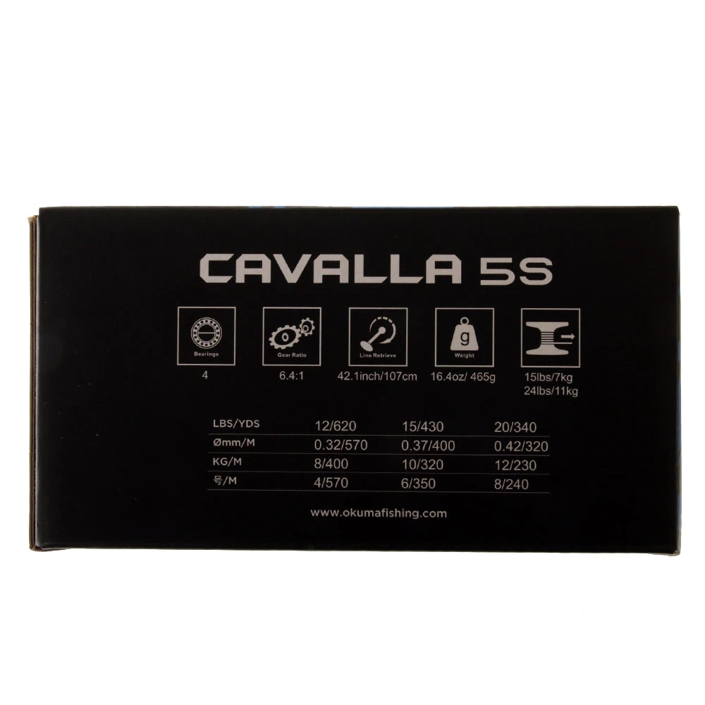 Okuma Cavalla 5 4BB High Speed Reel Silver 4 Okuma Cavalla 5 4BB High Speed Reel Silver - Image 2