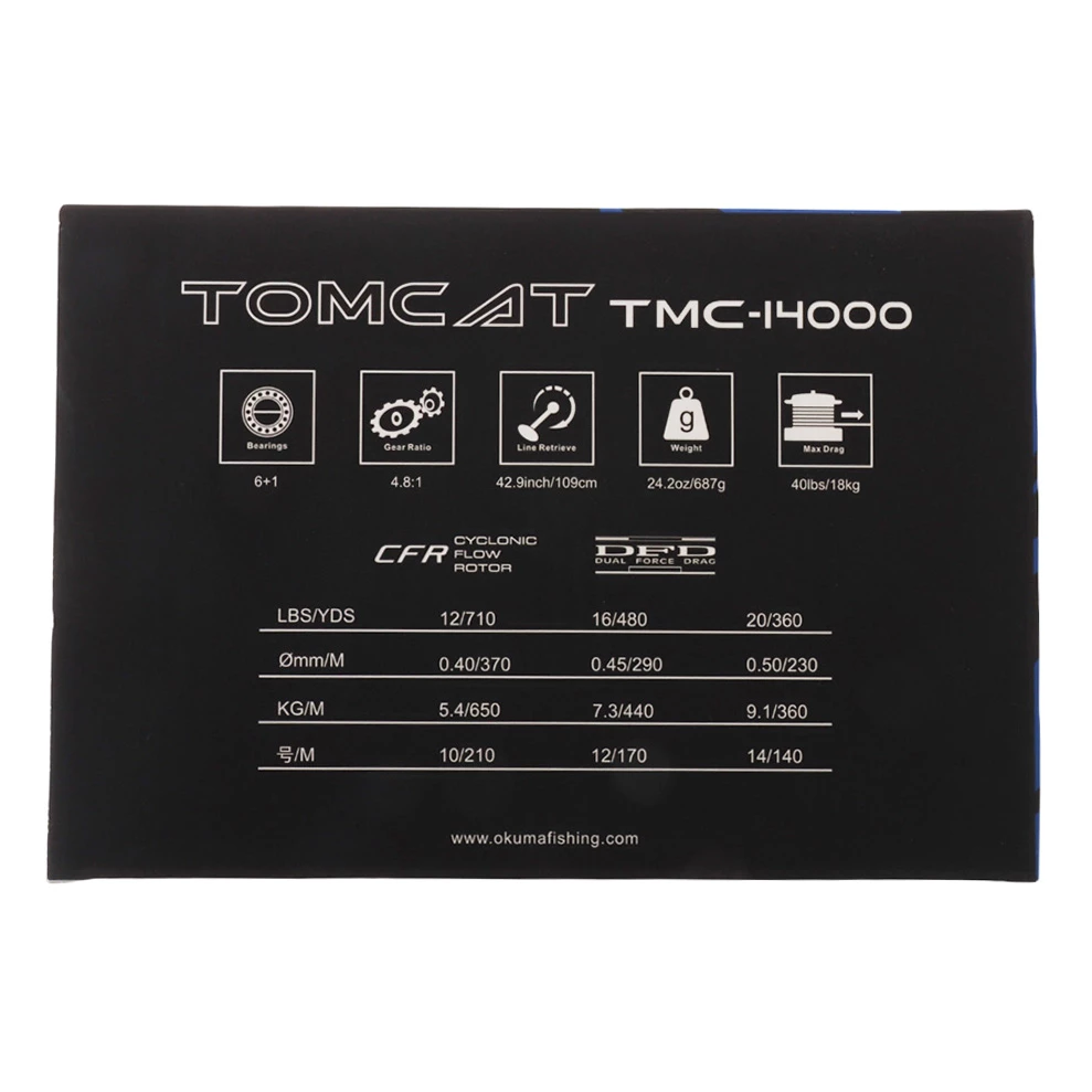 Okuma Tomcat 14000 Spinning Reel With 250m Braid 4 Okuma Tomcat 14000 Spinning Reel With 250m Braid - Image 2
