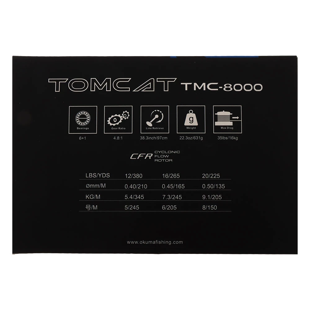 Okuma Tomcat 8000 Spinning Reel With 210m Braid 4 Okuma Tomcat 8000 Spinning Reel With 210m Braid - Image 2
