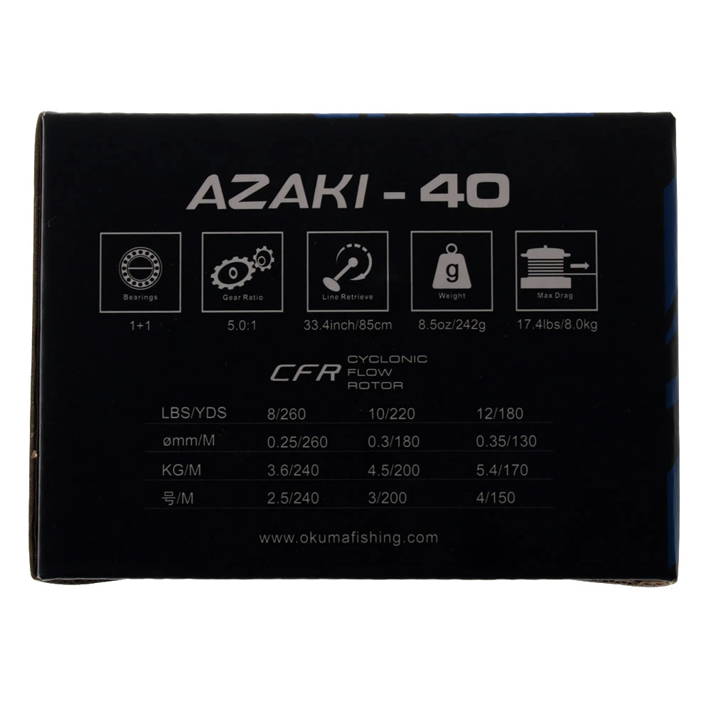 Okuma 40B Azaki Spinning Softbait Reel With Braid 4 Okuma 40B Azaki Spinning Softbait Reel With Braid - Image 2