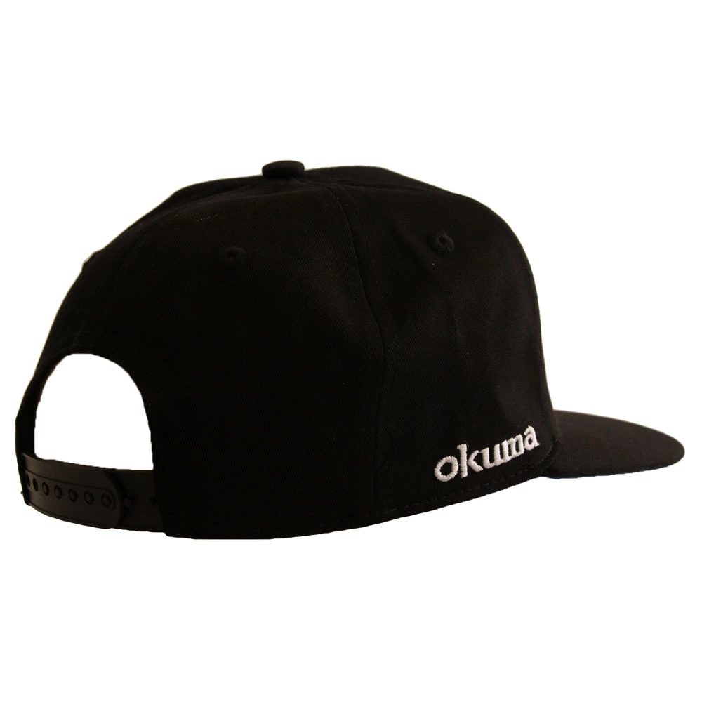Okuma Motif Flat Peak Cap Black 4 Okuma Motif Flat Peak Cap Black - Image 2