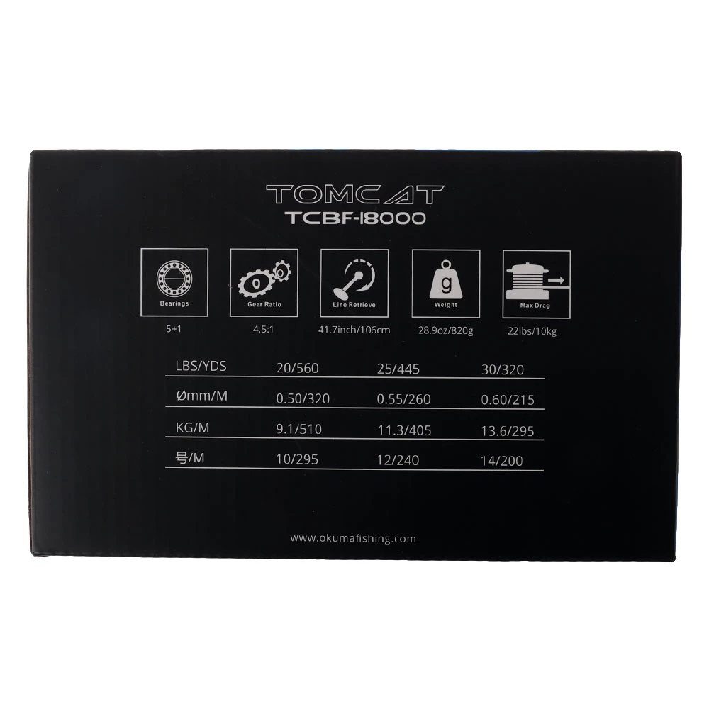 Okuma Tomcat 18000 Baitfeeder Spinning Reel 4 Okuma Tomcat 18000 Baitfeeder Spinning Reel - Image 2