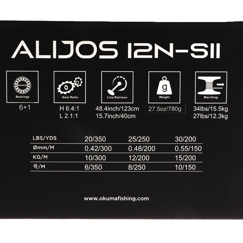 Okuma Alijos 12 Narrow 2-Speed Lever Drag Reel 4 Okuma Alijos 12 Narrow 2-Speed Lever Drag Reel - Image 2