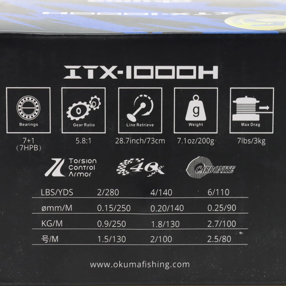 Okuma ITX Carbon 1000H Spinning Reel 4 Okuma ITX Carbon 1000H Spinning Reel - Image 2