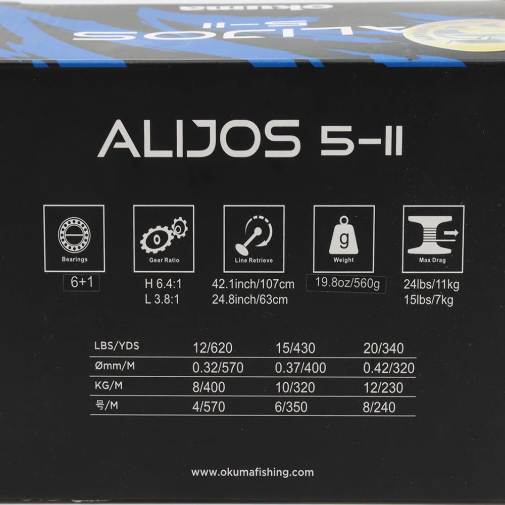 Okuma Alijos 5 Nett 2-Speed Lever Drag OH Boat Reel 4 Okuma Alijos 5 Nett 2-Speed Lever Drag OH Boat Reel - Image 2