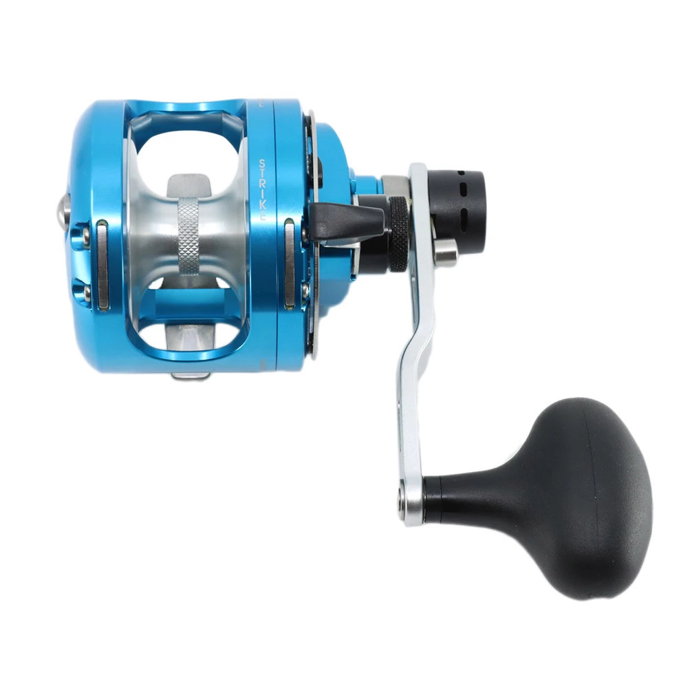 Okuma Cavalla 12 Narrow 2-Speed Lever Drag OH Boat Reel Blue 7 Okuma Cavalla 12 Narrow 2-Speed Lever Drag OH Boat Reel Blue - Image 5