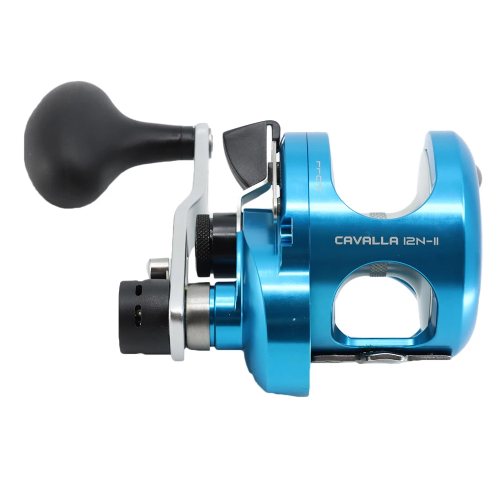 Okuma Cavalla 12 Narrow 2-Speed Lever Drag OH Boat Reel Blue 9 Okuma Cavalla 12 Narrow 2-Speed Lever Drag OH Boat Reel Blue - Image 7