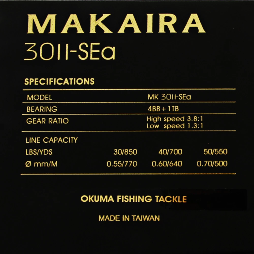 Okuma Makaira 30 SEa 2-Speed Lever Drag Game Reel Gunsmoke 4 Okuma Makaira 30 SEa 2-Speed Lever Drag Game Reel Gunsmoke - Image 2